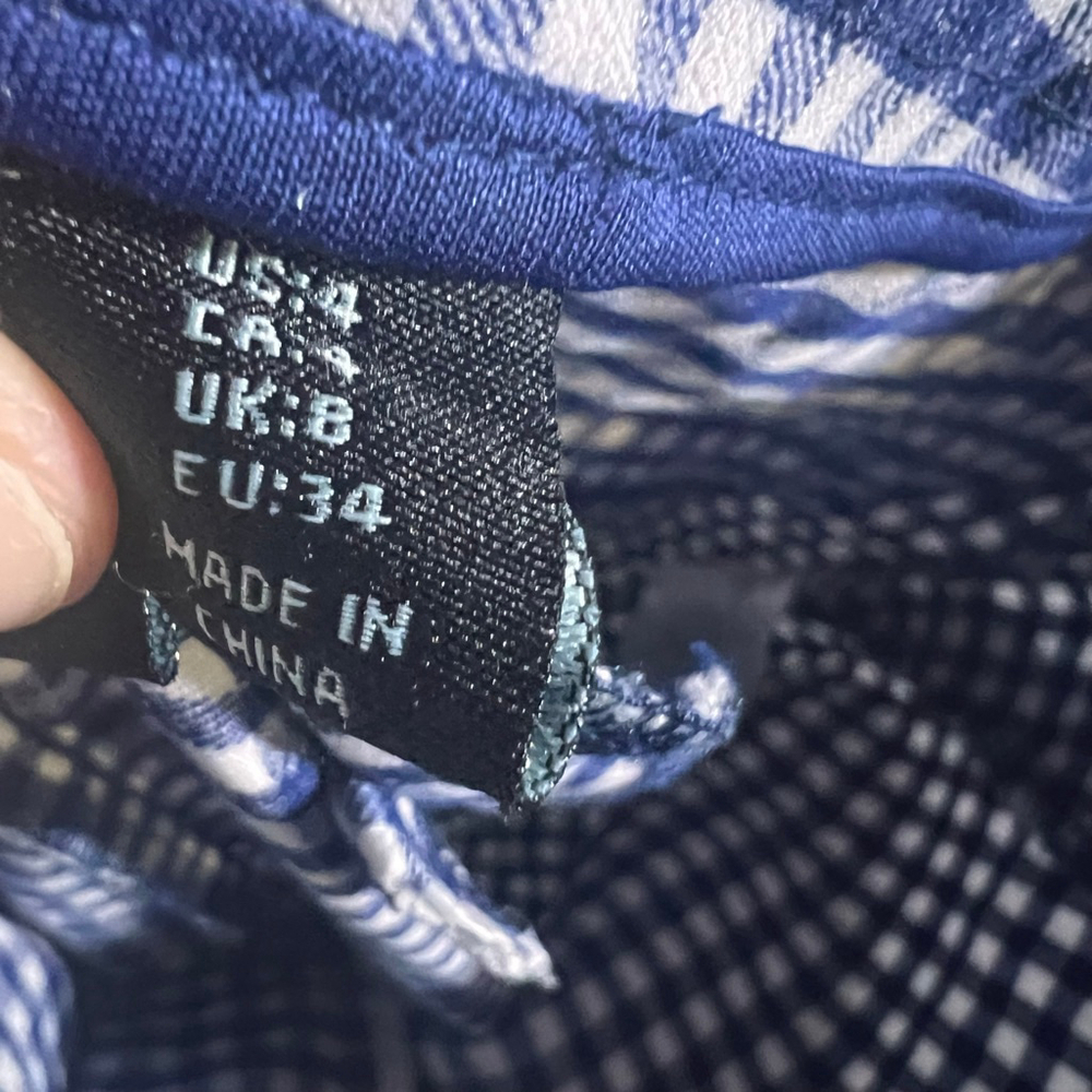 Cynthia Rowley Gingham Trousers Size 4 - Picture 6 of 7
